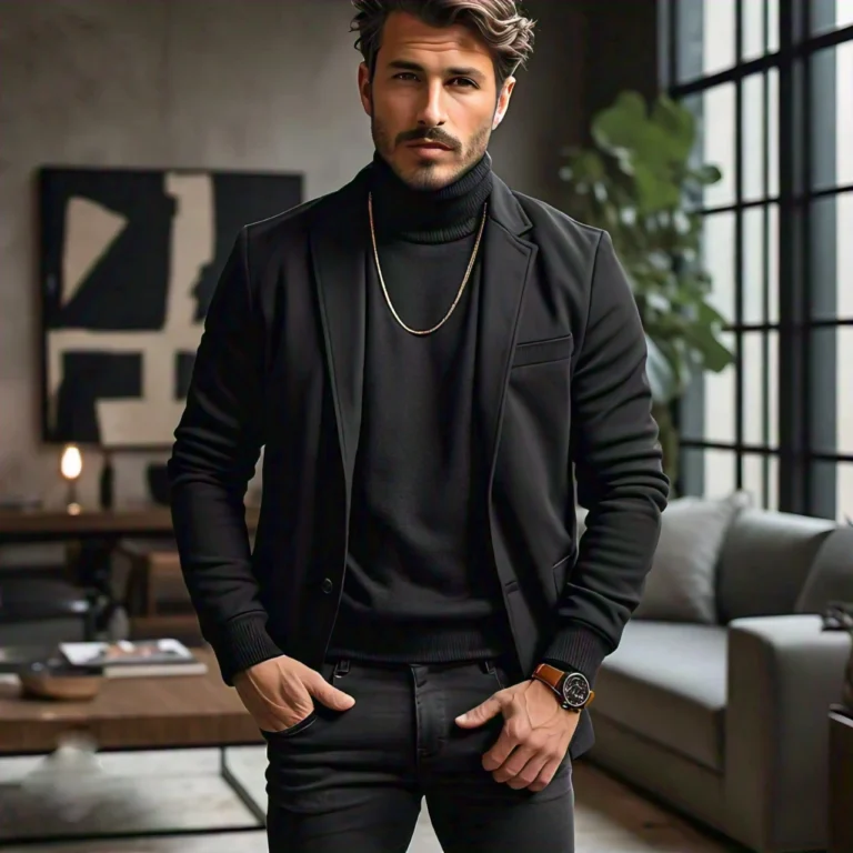 black and gold mens outfit